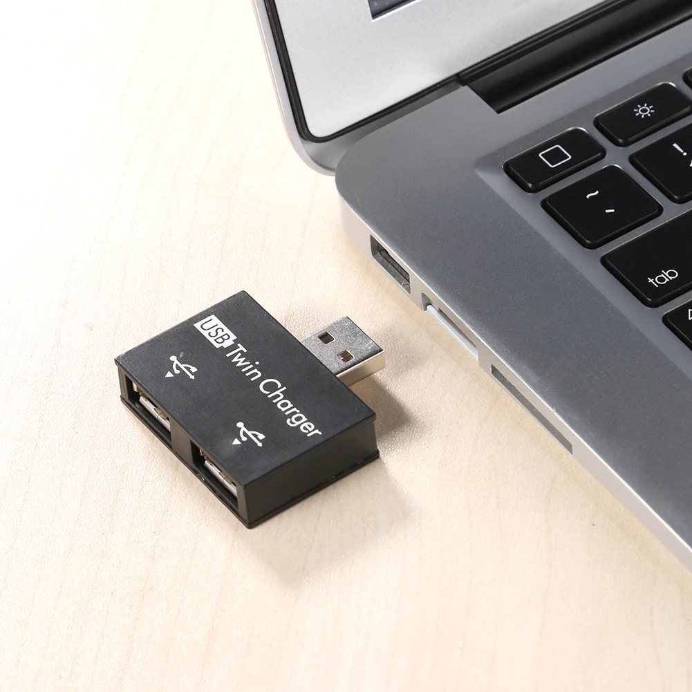 Dual Port USB Charging Splitter Hub Adapter