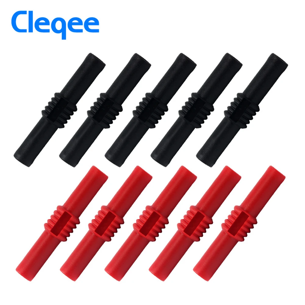 2020 Cleqee P7023 10pcs 4mm 바나나 소켓 암 어댑터 확장 절연 바나나 플러그 커플러