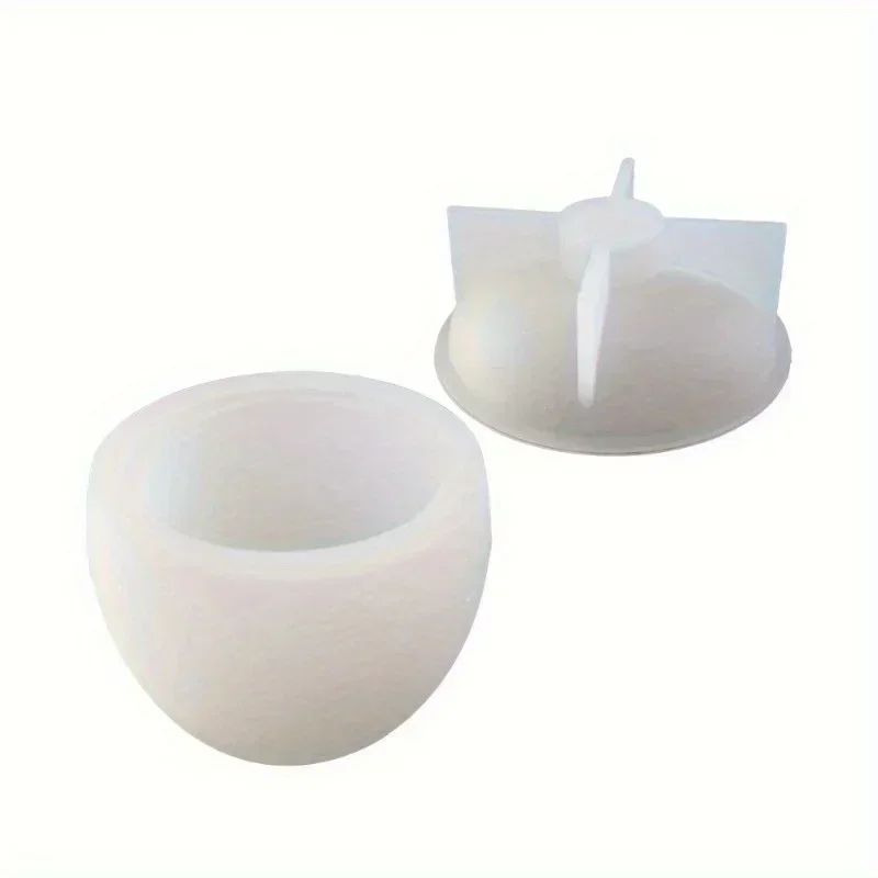 DIY Flower Pot Candle Holder Storage Box Resin Mould Pear-shaped Candle Cup Silicone Mould Crafts Home Decoration