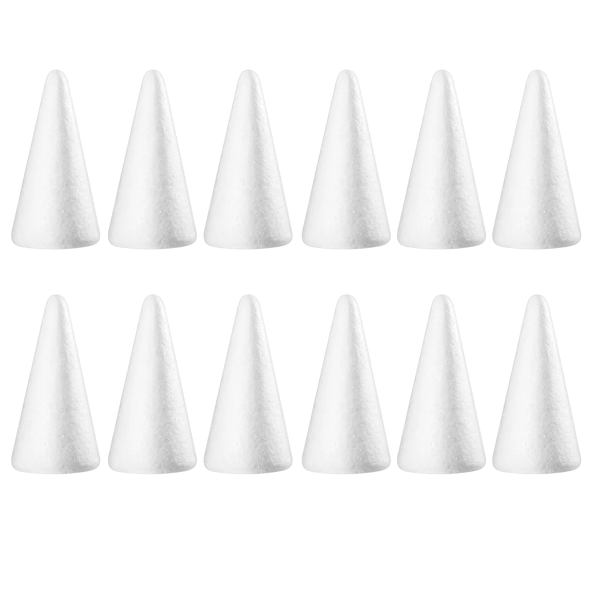 12Pcs 15cm Cones for DIY Crafts White Cones Christmas Tree Mold Polystyrene for Floral Arrangements DIY Craft Project Xmas Tree diy craft cones