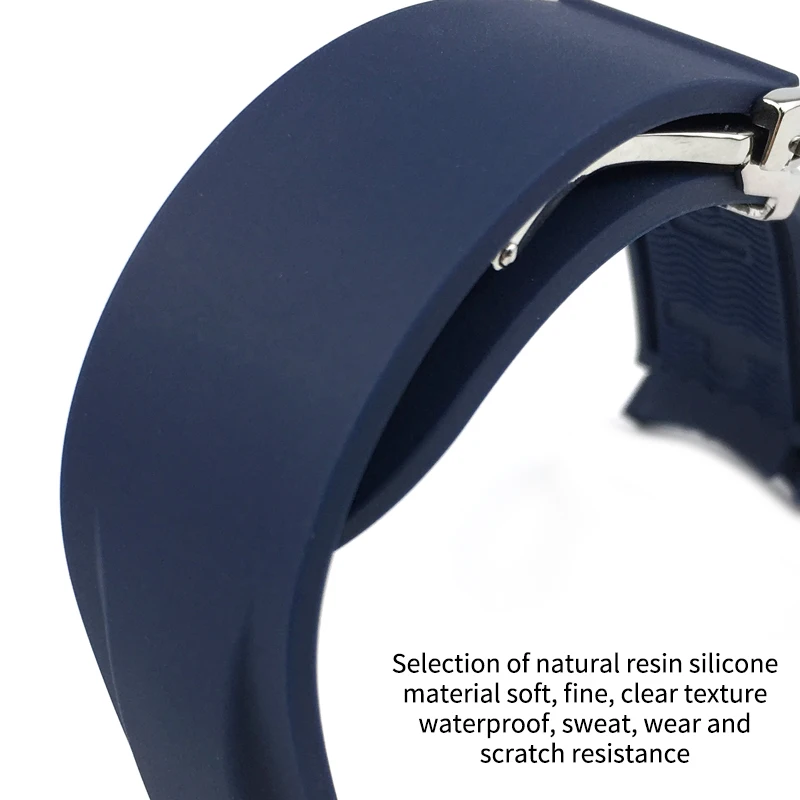 18mm 19mm 20mm 21mm 22mm Rubber Silicone Watch Bands For Omega Seamaster 300 speedmaster Strap Brand Watchband blue black orange