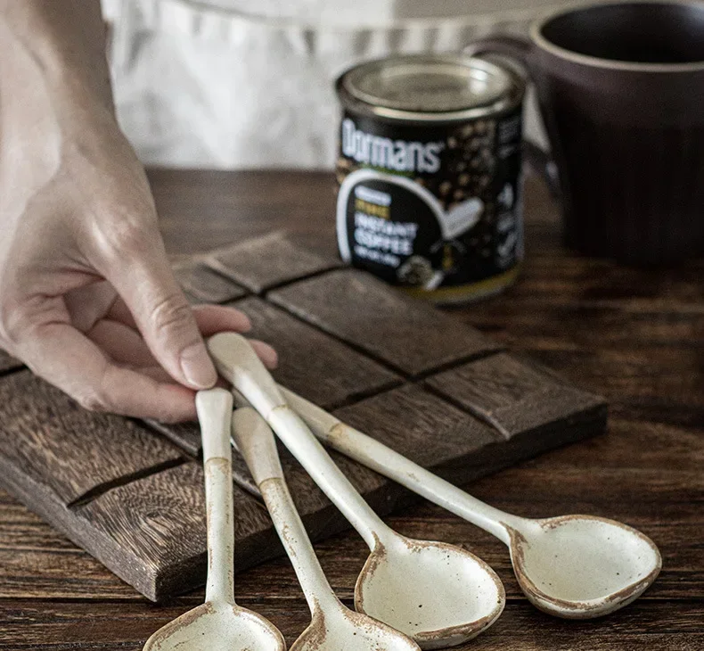 hand painted spoon ceramic design