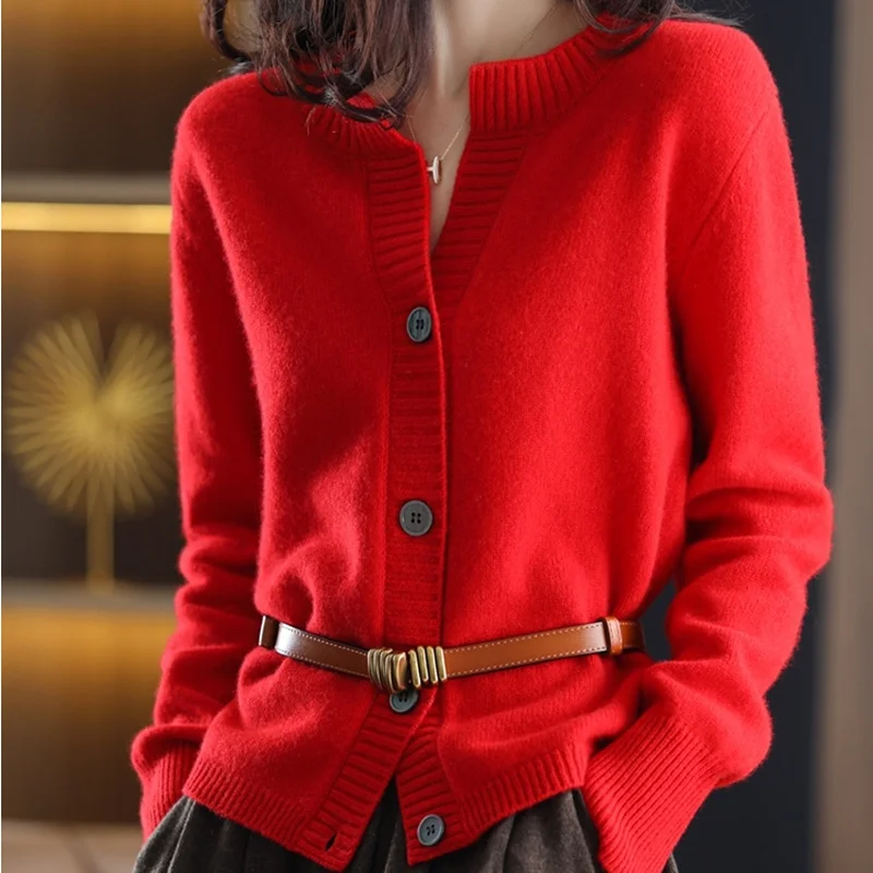 Cardigans Woman Knitted Winter 2025 Trend Fashion Tops Cardigan For Women Sweater Vintage High Quality Sweaters Korean Style - 3