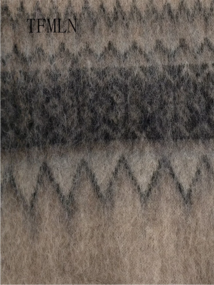 Simple Causal Knitted Sweater For Women 2025 New Soft Long Sleeve O-neck Chic Knitwear Tops Vintage Street Girls Pullover Tops