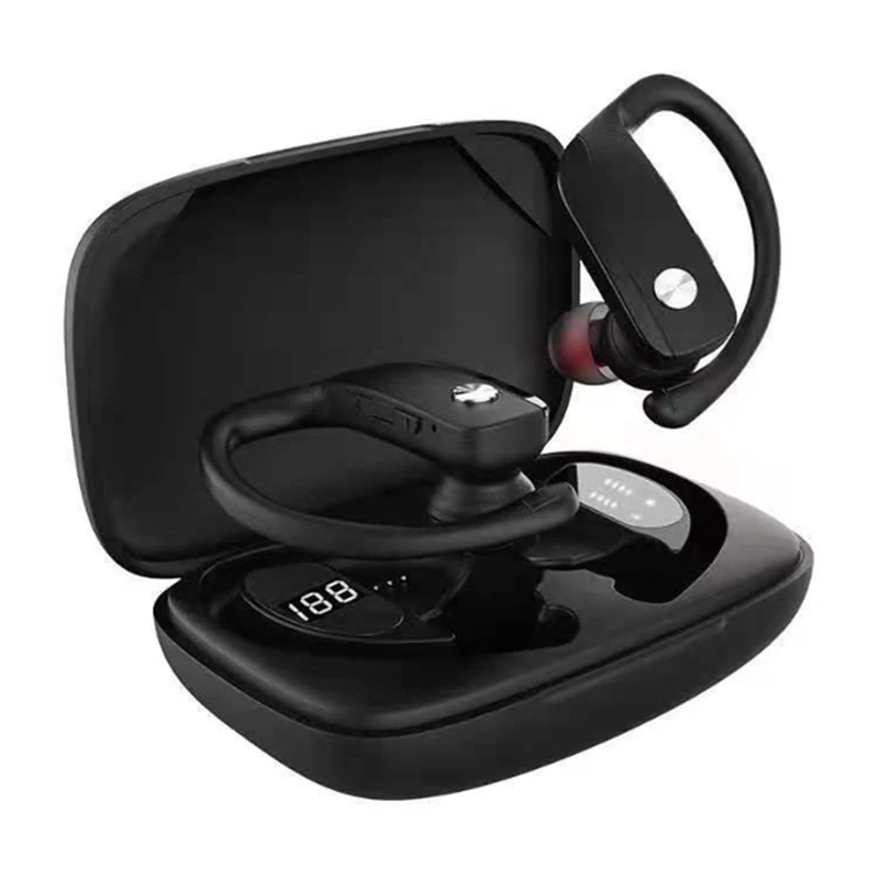 

Bluetooth водонепроницаемые спортивные наушники Hifi Встроенный микрофон гарнитура подходит для тренировок-синий