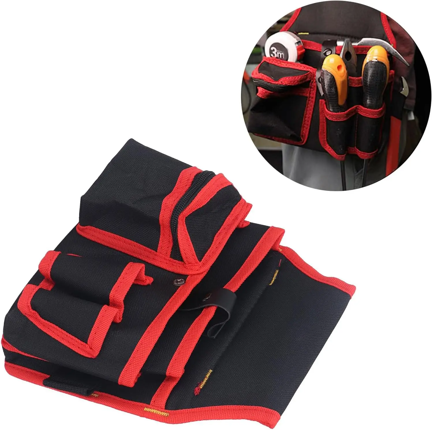 Multi-Function Tool Bag Oxford Cloth Electrician Bag Multi-Pocket Waterproof Anti-Fall Waist Bag Organizers Tool Bag 5