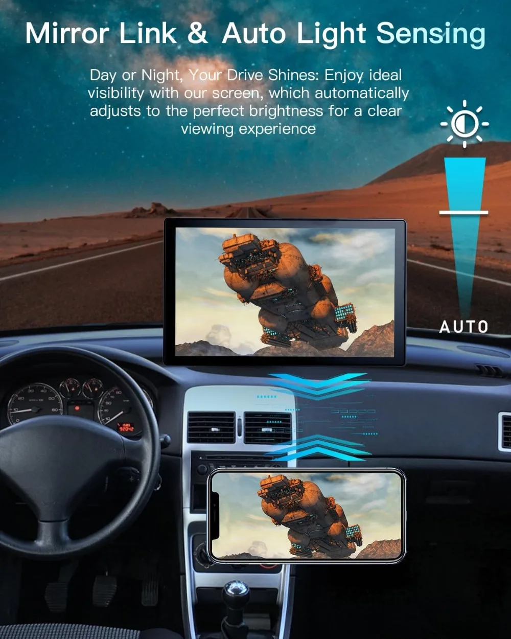 4K Dash Cam Car Stereo with CarPlay & Android Auto 6
