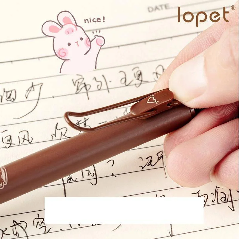 4 teile/satz Einfache Kaffee Neutral Stift 0,5mm Gepresst Schwarz Wasser Stift Für Kinder Mode Büro Schule Gel Stifte – Detail 4