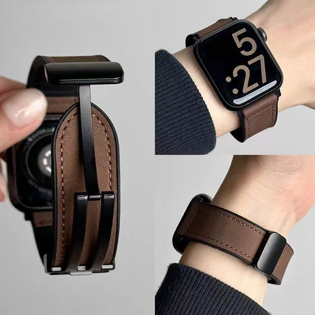Bracelet en cuir et Silicone pour Apple Watch 10 42 46mm Ultra2 49mm 44mm 45 41mm 40mm 38 42mm, pour iwatch série 9 8 7 SE 6 1