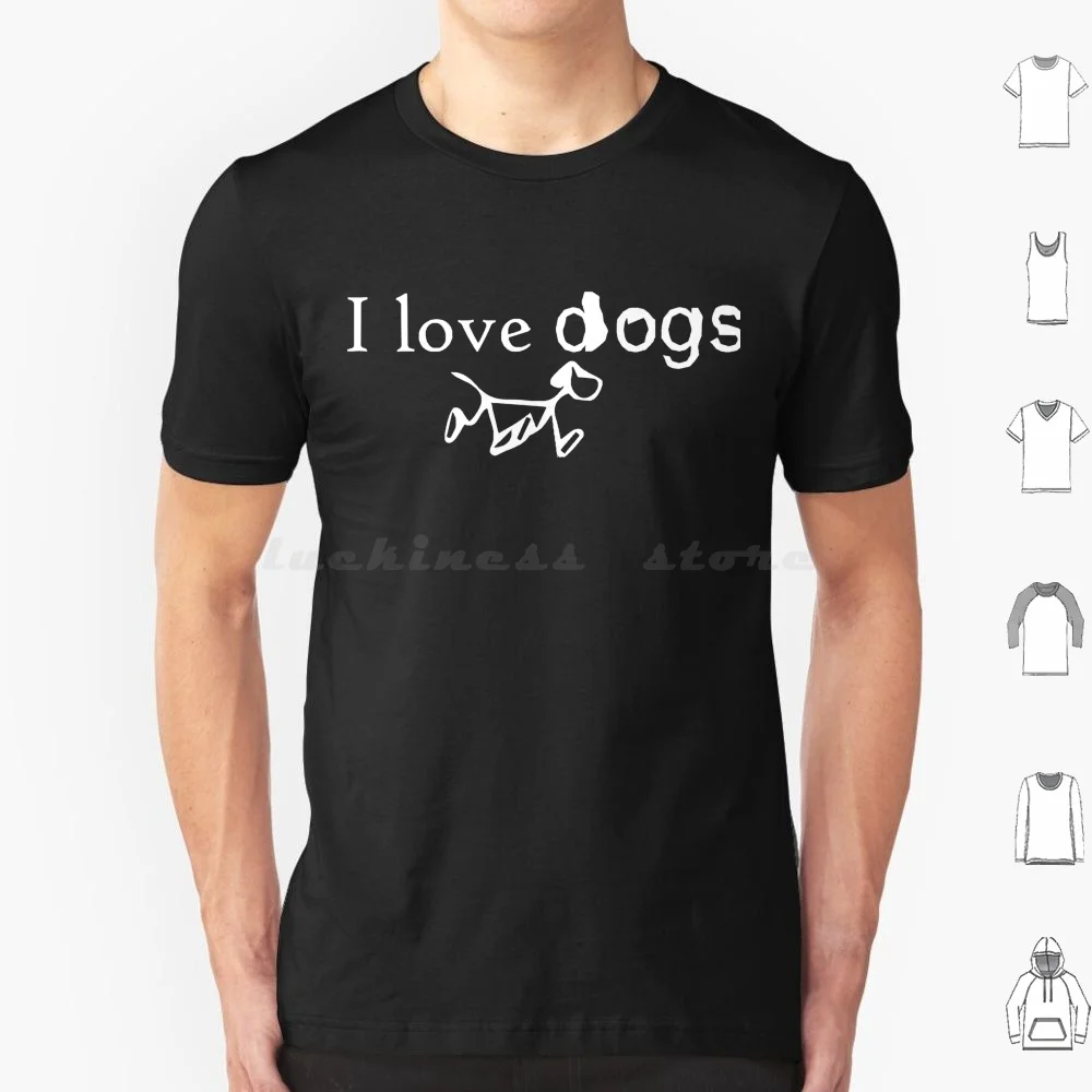 

Футболка с надписью «I Love Dogs» для мужчин и женщин