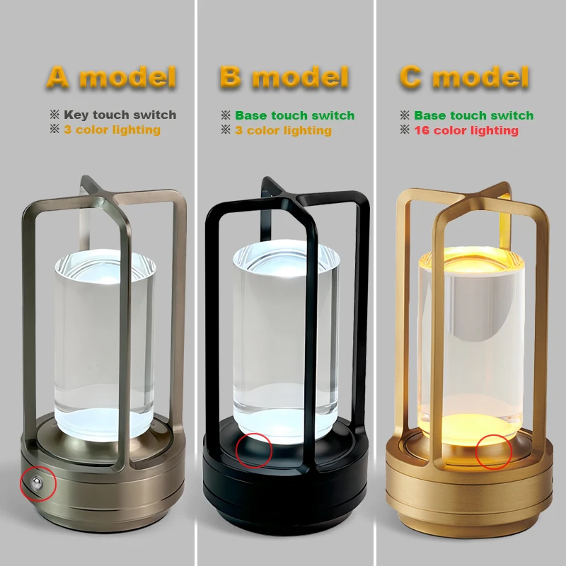 led lights room decor desk lamp USB charging bedside table lamp Bedroom Outdoor camping Luxury atmosphere night light rgb lamp 2