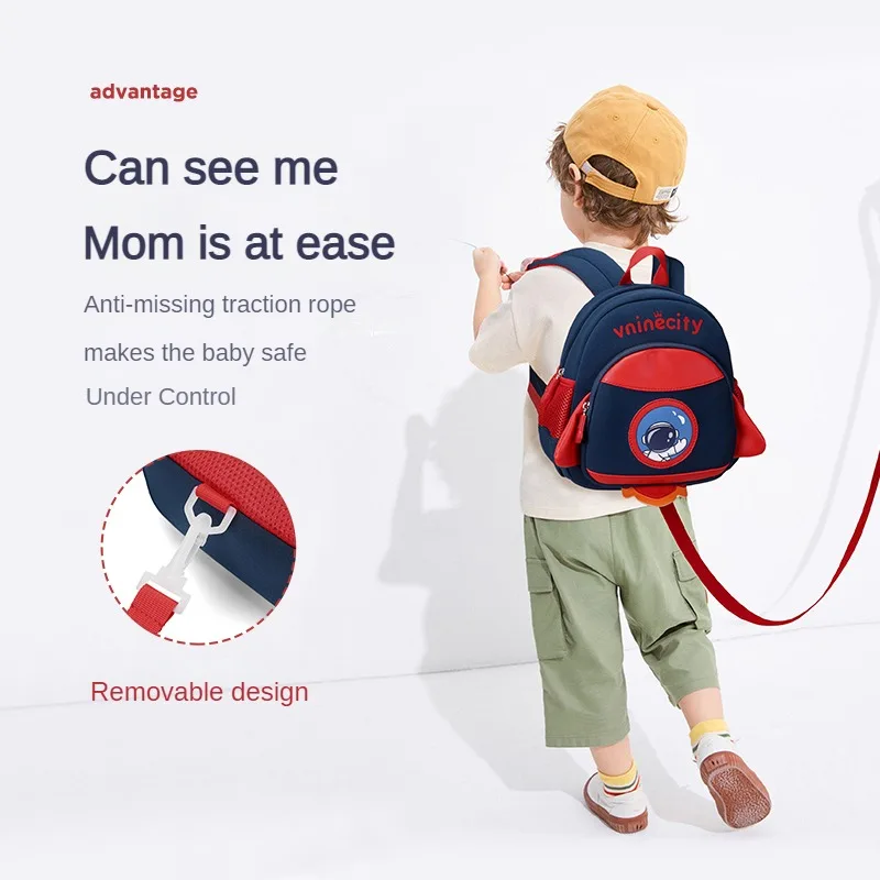 VNINE Kindergarten School Bag for Children, Boys and Girls Enrollment Baby New Boys and Girls Anti Lost Small Backpack