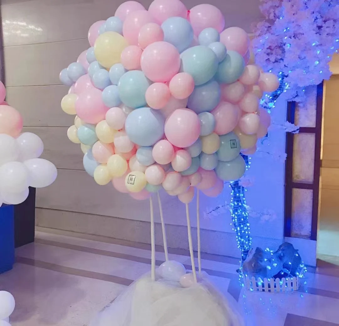 

20Pcs 5 "10" Macaron Latex Tail Balloons Connection Styling Wedding Needle Exhaust Ballon Birthday Party Supplies
