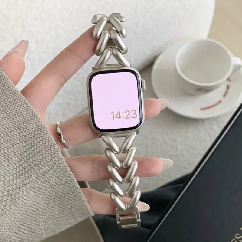 Elegant Metal Strap for Apple Watch – Premium Women's Watchband Bracelet
