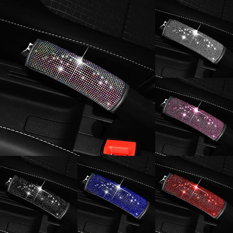 Hand brake cover Rhinestone Car Handbrake Cover Leather Auto Anti-slip Protector Decoration Universal Diamond Car Accessories Interior for Women