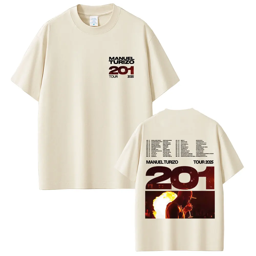 Manuel Turizo 201 Tour 2025 T-shirt Men Women Clothing Hip Hop