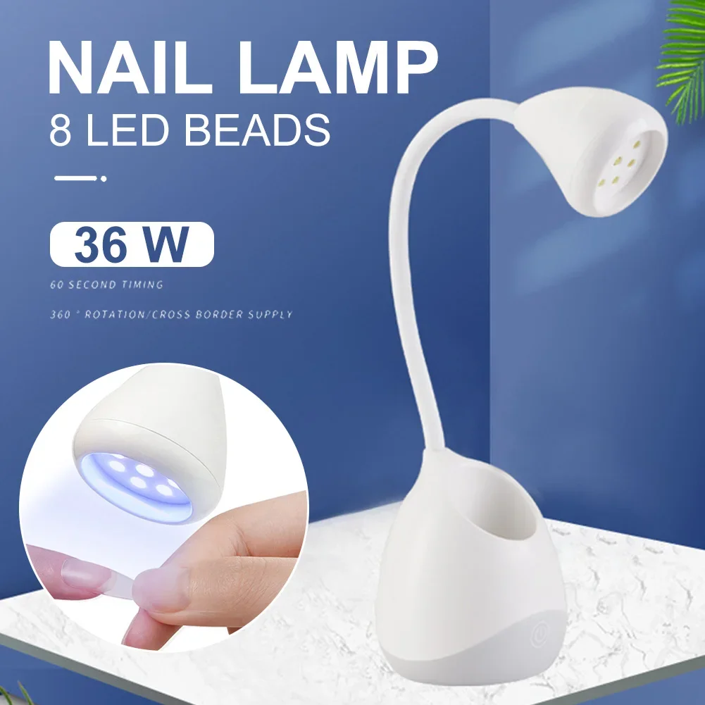 Portable Nail Dryer Fast Nail Drying Lamp For Manicure UV Led Lamp For Nails Storage Pen Holder Curing All Gel Nail Polish 36W