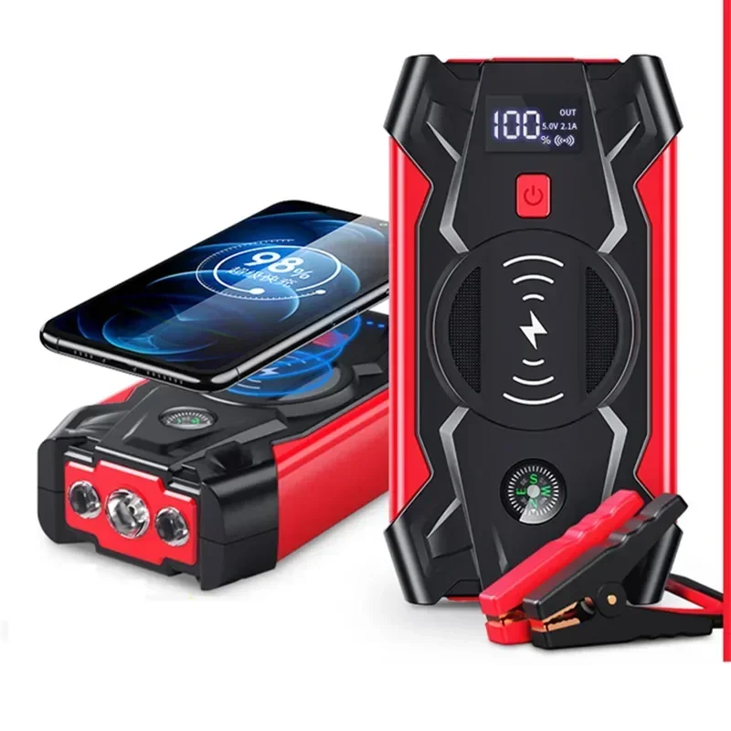 39800mAh Car Jump Starter 1200A LED Display Power Bank Battery Booster 12V Car Battery Charger Starting for 3-5L Vehicle