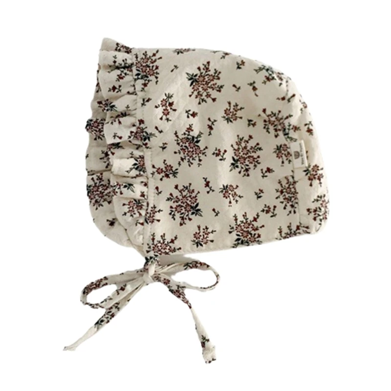 

N80C Girls Ear Warmer Hat with Delicate Lace Decoration Stylish &Protective Cap Suitable for girls aged 3 to 12 Years Old