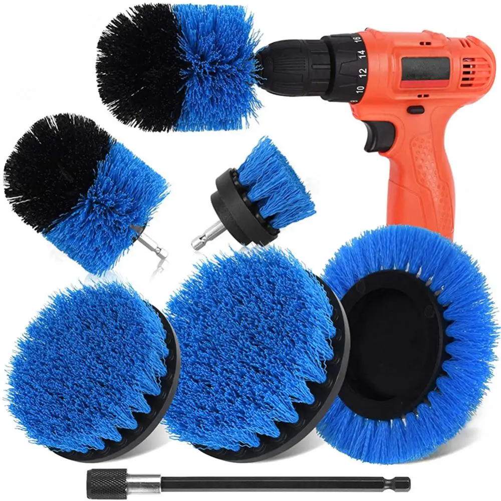 6pcs/set Electric Power Scrub Cleaning Power Brush Kit for Grout,  Tiles,Bathroom, Kitchen & Auto - AliExpress