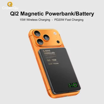 Magnetic Wireless Powerbank Qi 2.1 USB-C Fast Charging External Battery for iPhone 12-17 Pro Airpods Apple Watch Xiaomi 10000mAh 1