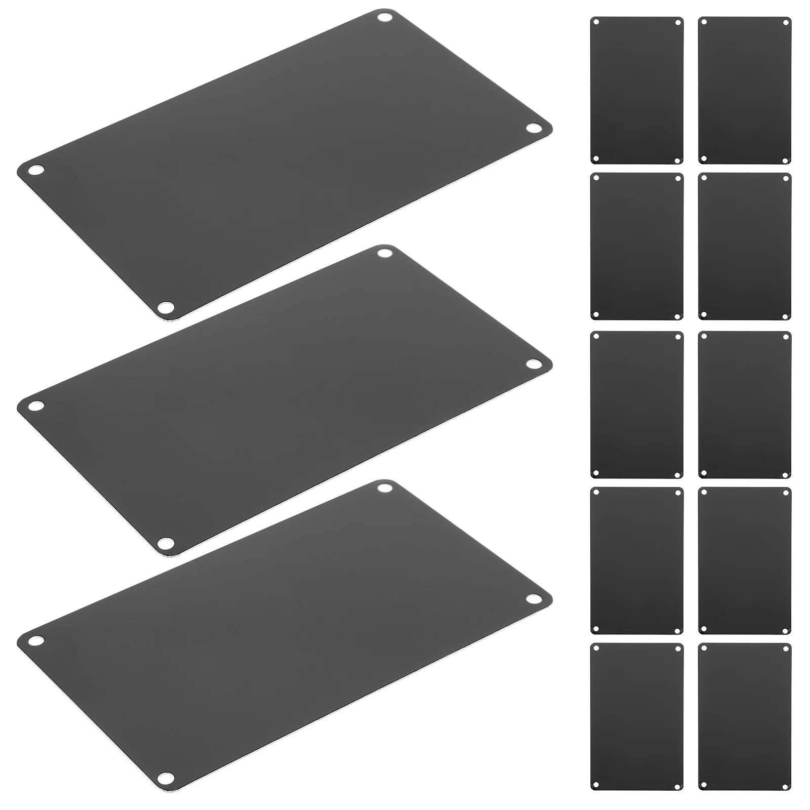 10Pcs Black Aluminum Blank Signs Laser Engraving Plates Metal Nameplates Diy Hotel Door Plate Printing Products MultiFunction
