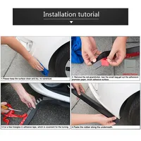 Universal Car Front Bumper Lip Splitter Spoiler Rubber Skirt Protector BodyTrim Bumper Lip Strip Car Side Lip Exterior Mouldings 6