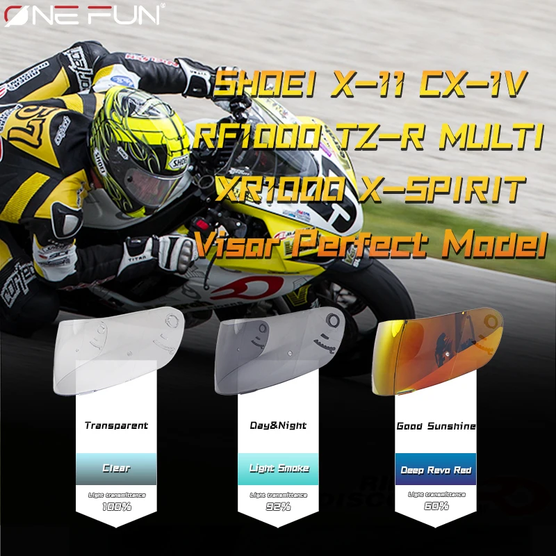 Helmet Visor For Shoei X11 CX-1V X9 RF1000 TZ-R MULTI XR1000 X-SPIRIT11 Multitec TZ-R Helmet Visor Lens Shield Full Face Anti 2