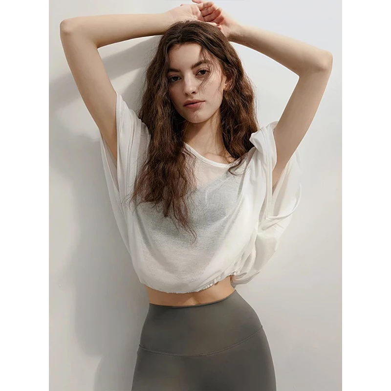 2026 Newly Summer Oversized T-Shirt Women Backless Sexy Cut Out Streetwear Tees Yoga Tops Jogger Running Shirts Blusa Feminina 2