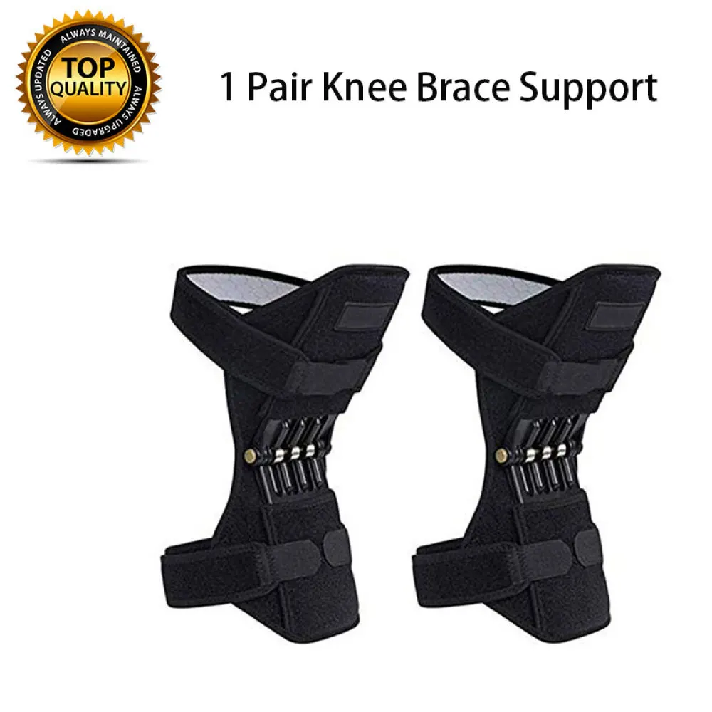 

1 Pair Support Knee Pads Power Lift Joint Support Knee Brace Pads Rebound Force Running Knee Pad Cycling Biking Running Pad