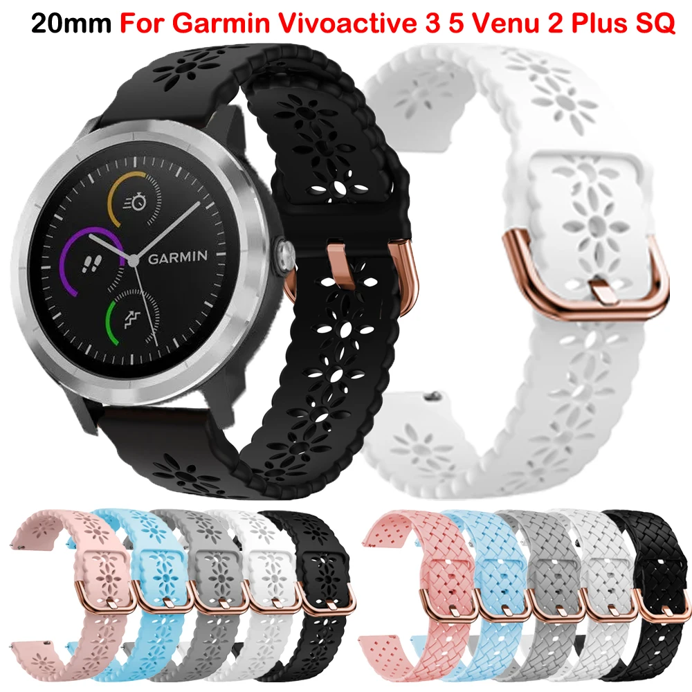 

Ремешок для Garmin Vivoactive 3 5, ремешок 20 мм для Garmin benz 2 Plus/SQ 2/touchs40/Vivomove HR, ремешок для браслета