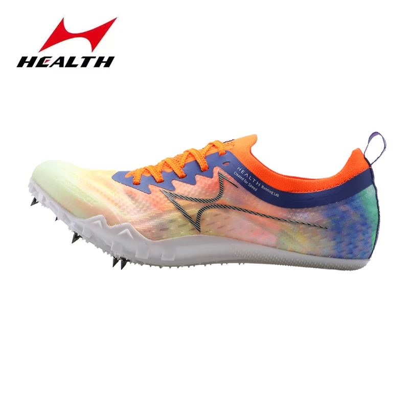 Health Carbon Plate Track Field Men Spikes Shoes Mid Long Distance Sprint