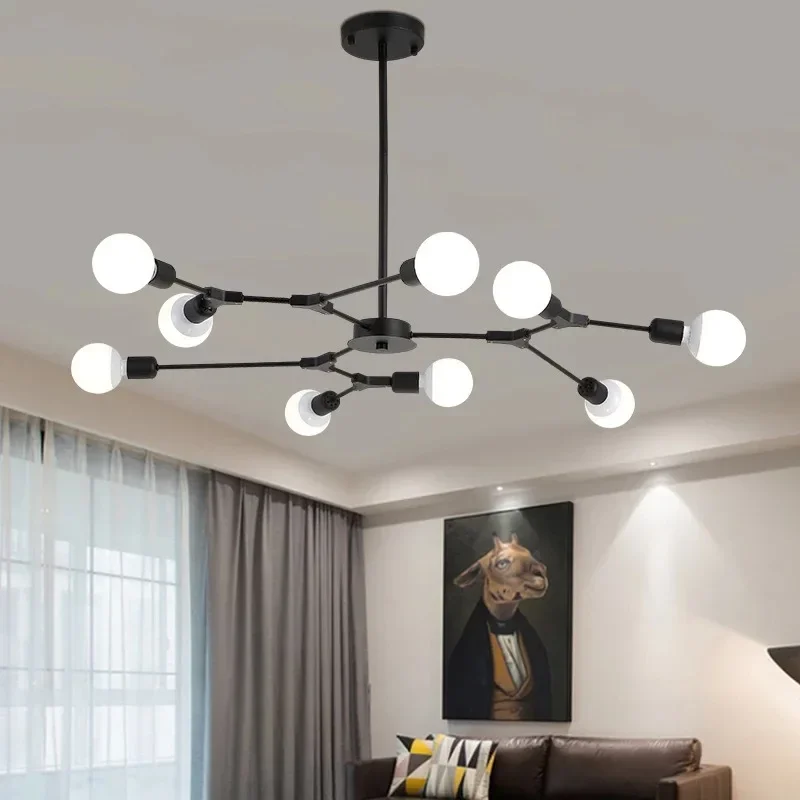Post-modern Light Luxury Pendant Lamp Home Decor 3/6/9 Head Branch Chandeliers Bedroom Living Room Shop Lighting E27