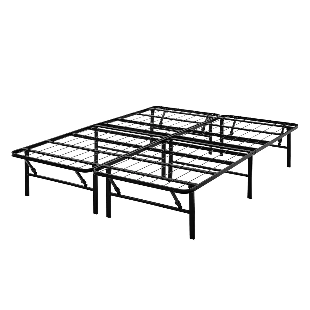 

14" High Profile Foldable Steel Cal King Platform Bed Frame, Black