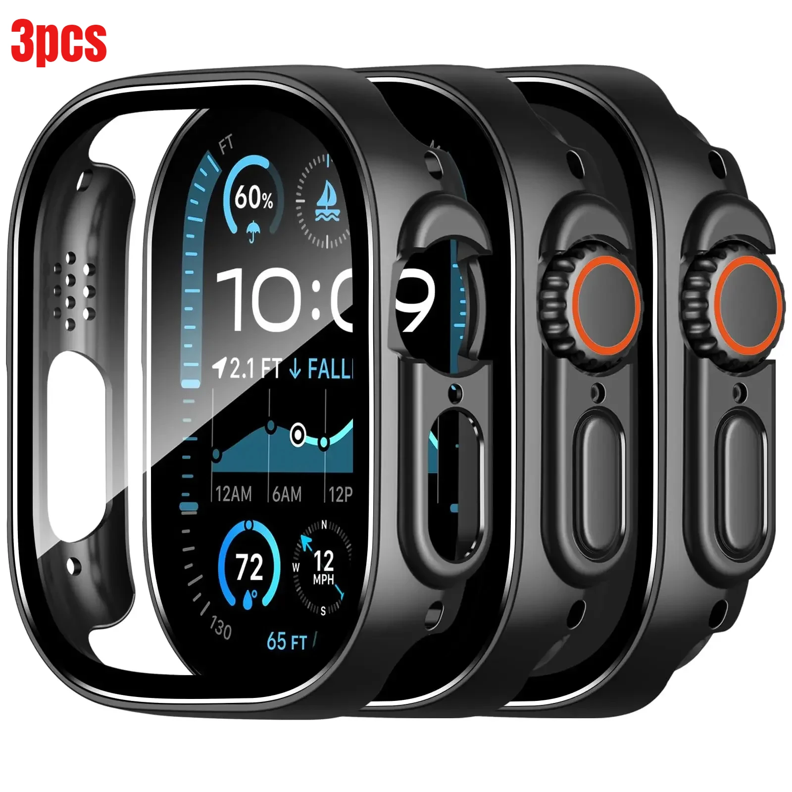 3-Pack Durable Hard Bumper Shell with Screen Protector
