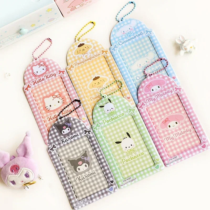 Cartoon Sanrio Cinnamoroll  Kuromi Purin Dog Photocard Bag Cute My Melody Card Holders Student Id Credit Card Storage Case Bag