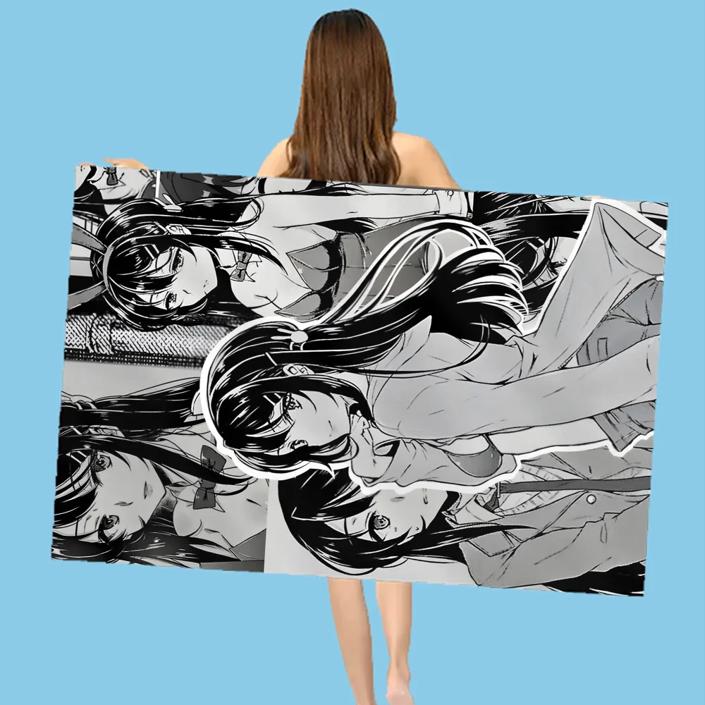 Mai Sakurajima Towel  Microfiber, absorbent, quick-drying, soft, workout, yoga, swimming, mountaineering, resort, beach towel 2