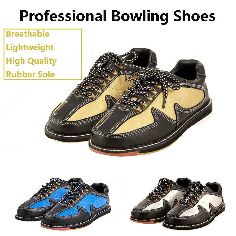 WomenMenGenuineLeatherBowlingShoesUnisexBreathableSkidproof