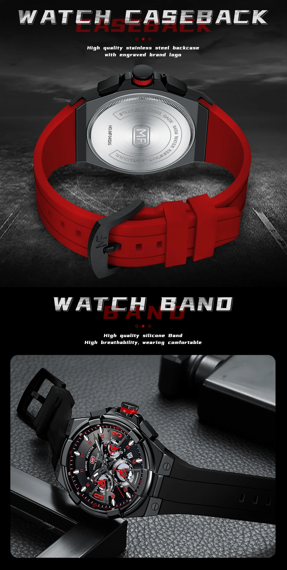 Luxury Men Multifunction Sport Wrist Watches