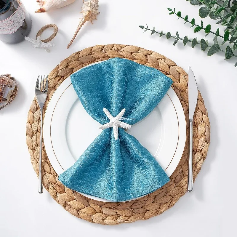 1pc Starfish Napkin Rings Ocean Coastal Nautical Summer Wedding Party Beach Table Dining Decor Napkin Holder Wedding Decorations