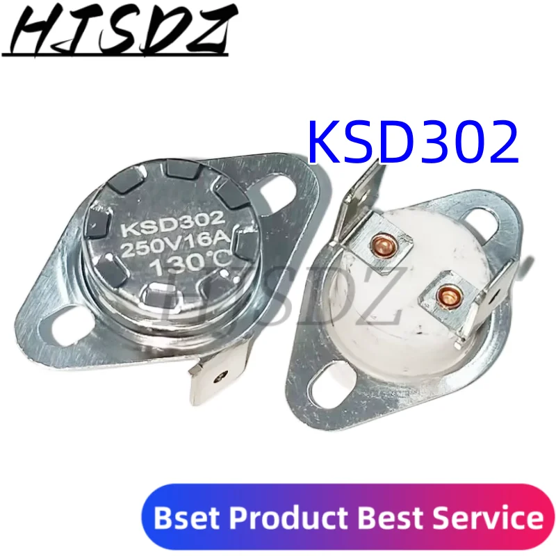 Termostato Bimetallico Ksd302 Interruptor De Temperatura De Ceramica, 16A, 250V, 40 ~ 300C, 45C, 100C, 160C, 135C, 110C,