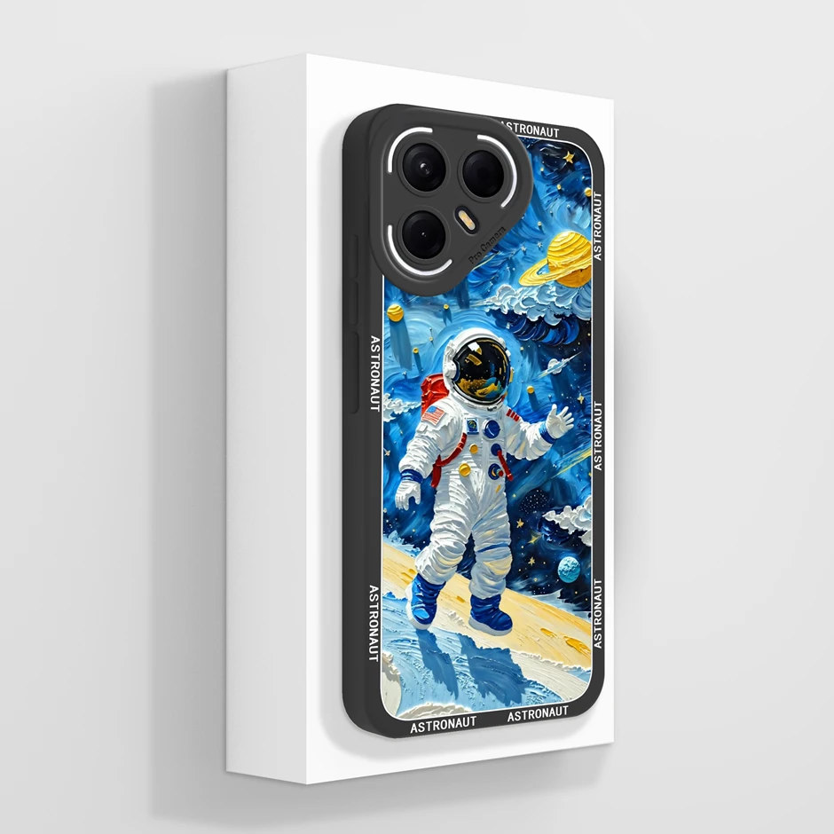 Artistic Oil Painting Style Soft Silicone Anti-Drop Phone Case Cover