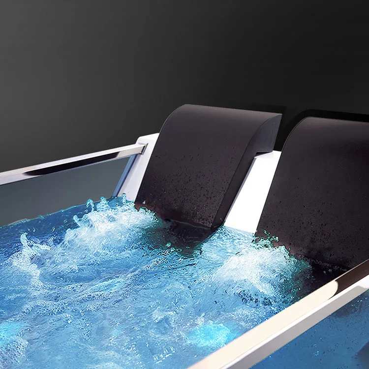 Modern Acrylic Massage Multi Functional Glass Jacuzi Whirlpools Bathtubs And Bathroom Spa Bath Tub Balboa Led Light Double 3