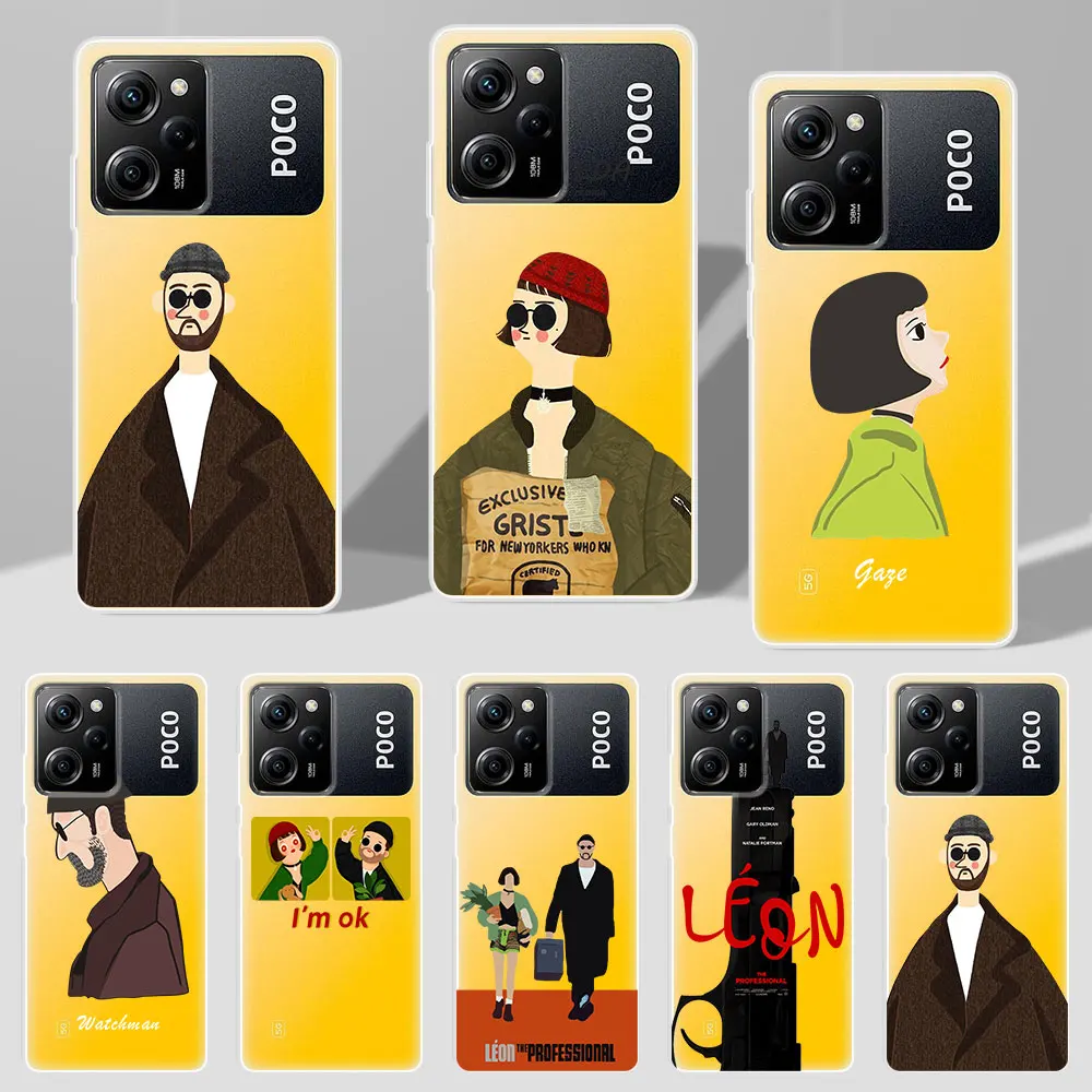Cute Killer Leon Uncle Girl Clear Case Per Xiaomi Poco X5 Pocophone F1 M5S X3 Nfc X4 F2 F3 M5 M3 M4 F5 F4 Gt M2 Pro Cover Per Telefono