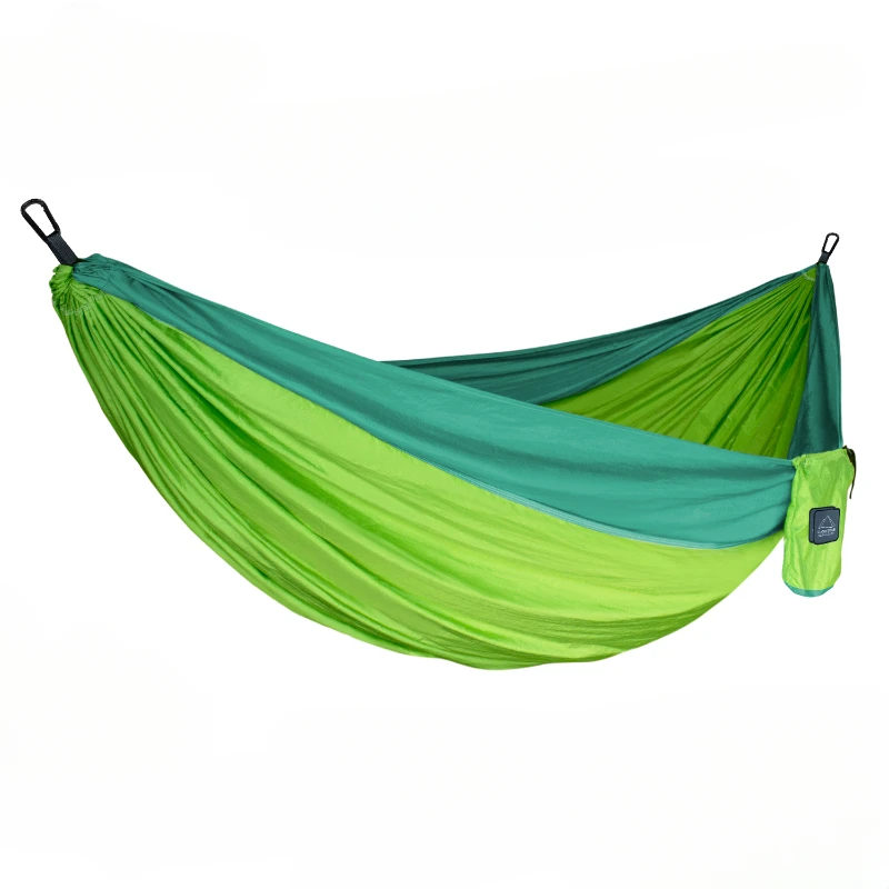 Outdoor single double parachute cloth hammock 210T nylon rollover-proof camping field swing off the bed artifact