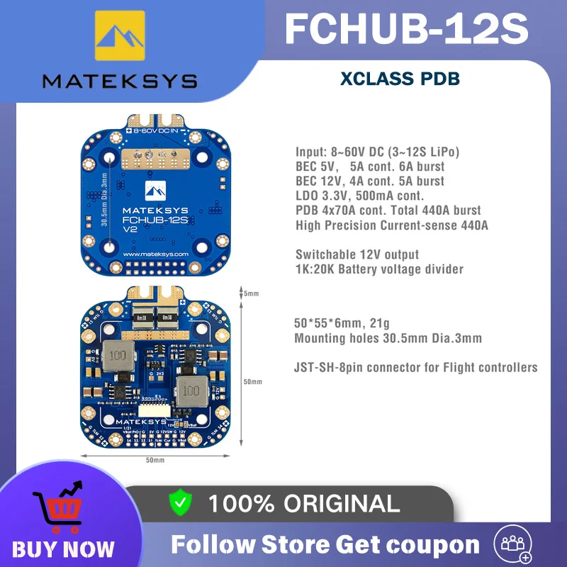 แผ่นวงจรควบคุมพลังงานโดรน 3-12S LiPo สำหรับ FPV