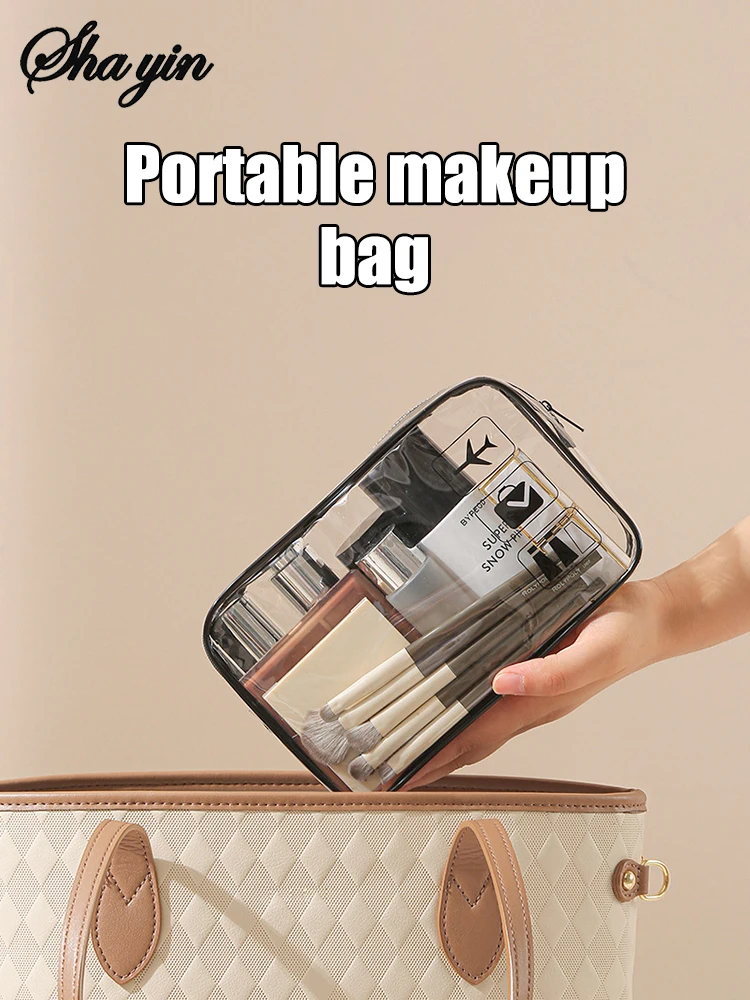 PVC Transparent Makeup Bag Portable Travel Storage