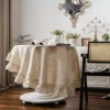 French Round Tablecloth Household Circular Table Cover Linen Cotton Tablecloth with Tassels Home Party Wedding Kitchen Decor 4