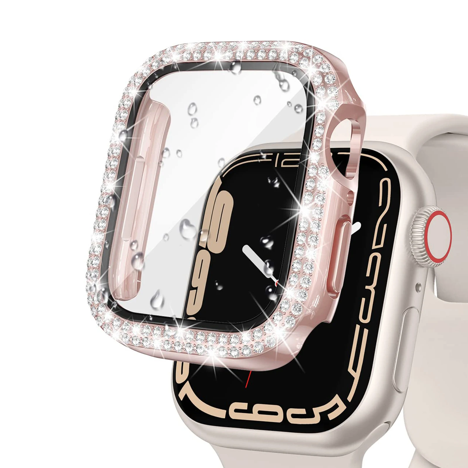 Luxury Bling Glass-Diamond Apple Watch Bumper Protector