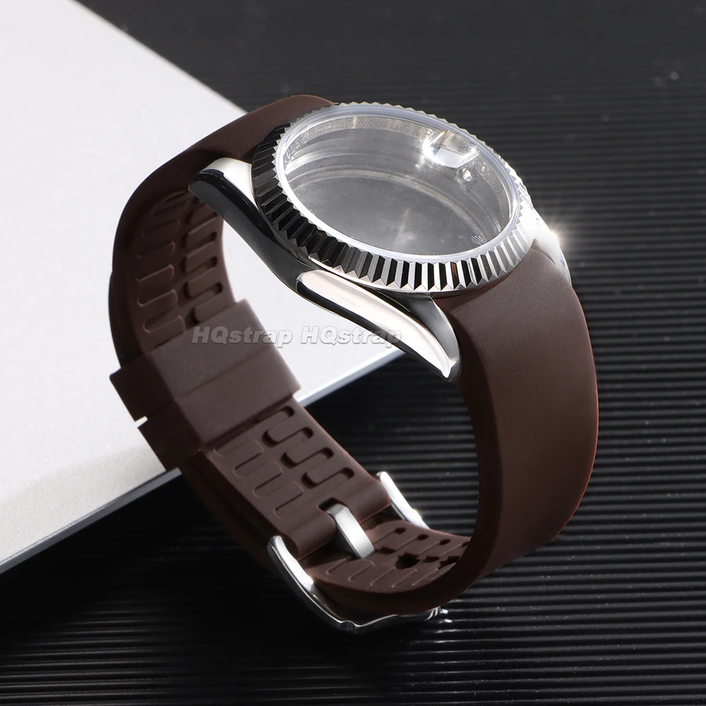 Enhanced Silicone Sport Strap - Curved End, Universal Waterproof Wristband (Multiple Widths Available)